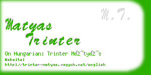 matyas trinter business card